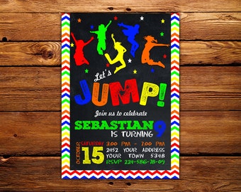 Altitude Trampoline Park Trampoline party invitation bounce