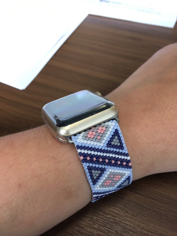 Unique Preppy Pattern Apple Watch Beaded Band