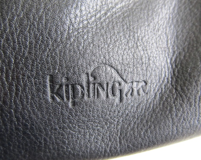 Leather Kipling crossbody handbag shoulderbag, black ladies purse, overnight bag, lightweight travel supplies