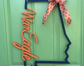 Auburn Door Hanger-War Eagle Door Hanger-College Football