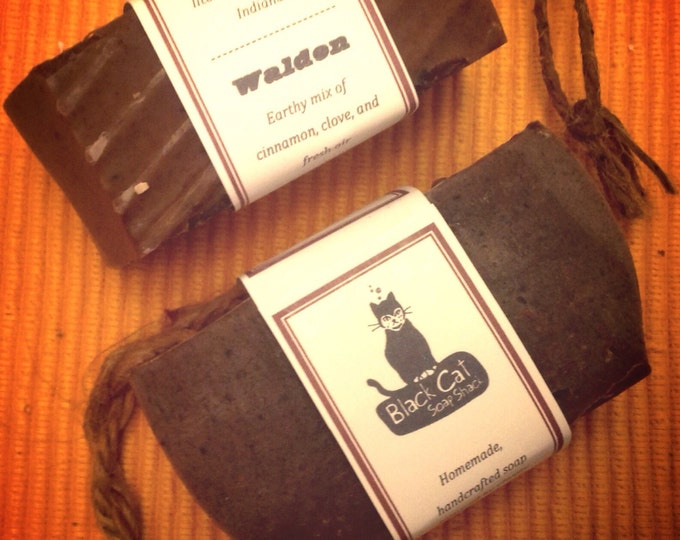 Walden Soap on a Rope - Man Soap, Book Soap Stocking Stuffer, Handmade Soap, Natural Soap, Cold Process Soap, Handcrafted Soap