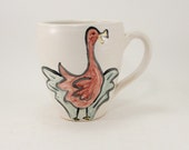 handmade flamingo mug