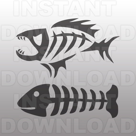 Download Fishing SVG FileFish Bones SVG FileTribal Fish Skeleton SVG