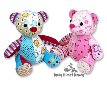 Melody MEMORY BEAR Keepsake Toy Instant Download Sewing Pattern PDF
