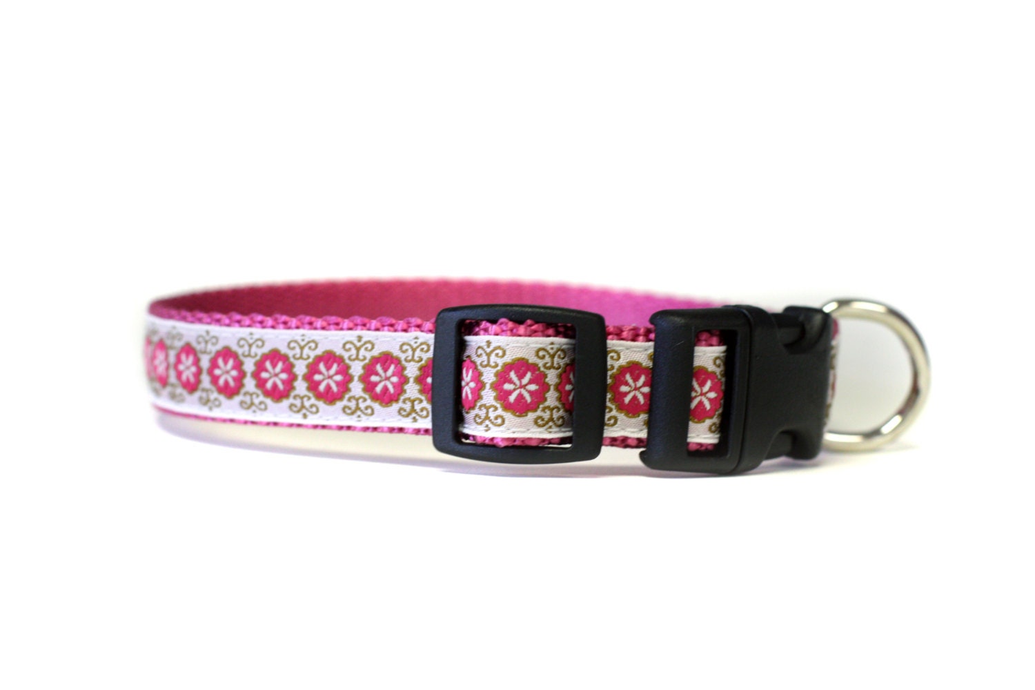 5/8 or 3/4 Inch Wide Dog Collar with Adjustable Buckle or
