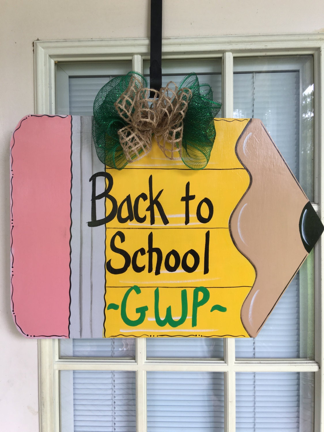 Back to school door hanger Wood door hanger School door