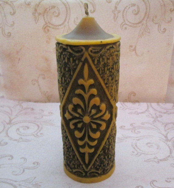 Vintage Wax Candle 1960s Sculpture Candles pillar candles