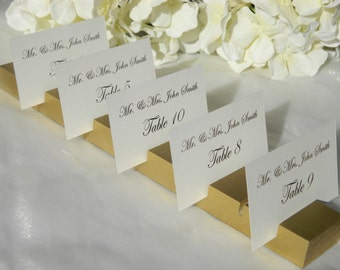 10 Clear Elegant Place Card Holders Business Card Holders