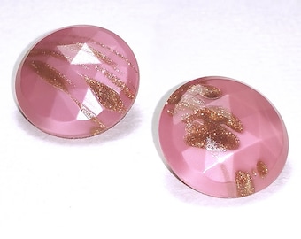 Pink glass button | Etsy