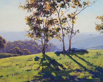 LISTED ARTIST Landscape Painting Original oil Impressionist Canvas Art by Graham Gercken
