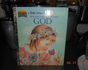 1975 A Little Golden Book My Little Golden Book About God by Jane Werner Watson Illustrated by Eloise Wilkin