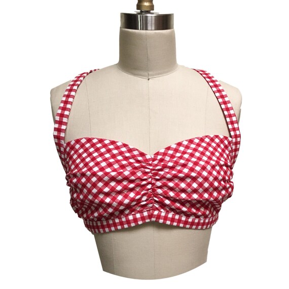 Pin Up Red & White Gingham Crop Top by Lady0fDreams on Etsy