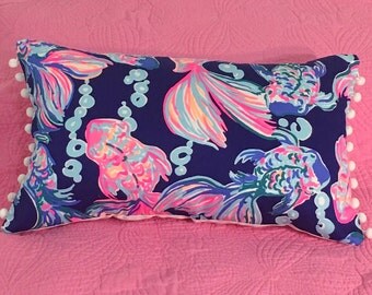 New Pillow made with Lilly Pulitzer Going Coastl fabric