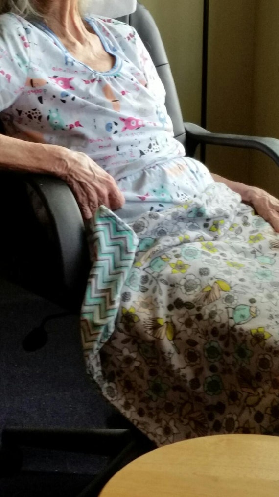 ON SALE Lap Robe Throw Wheelchair Blanket Flannel by MakeMeOver