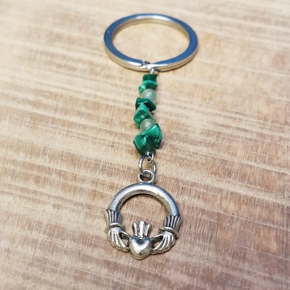 Celtic Keychain Claddagh Irish Keychain by OceanDreamsCreations
