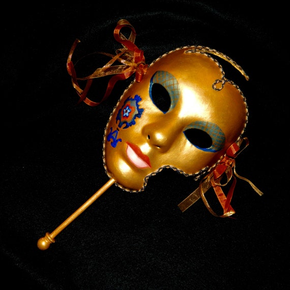 mardi gras hand held mask