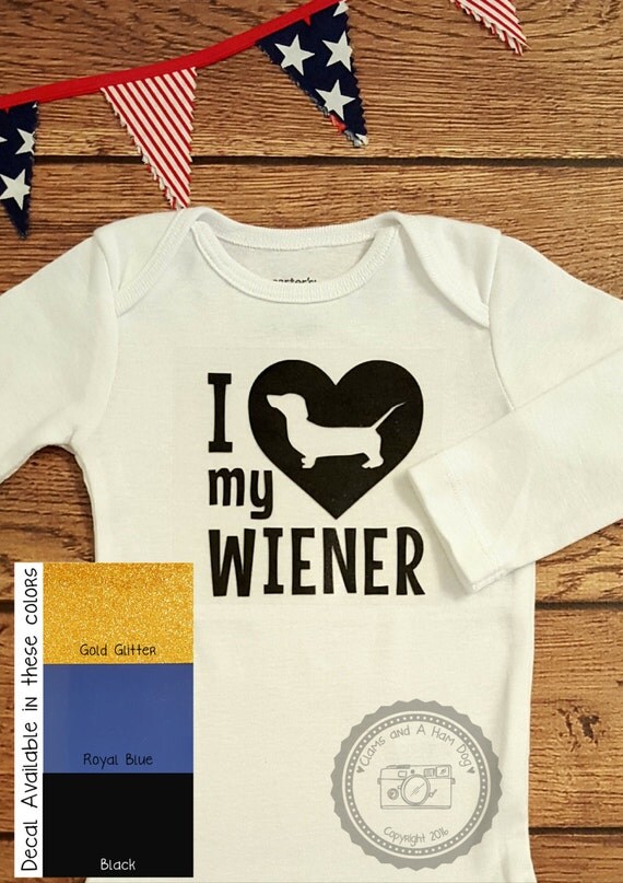 I love my Wiener Dog Shirt Girls or Boys by ClamsAndaHamDog