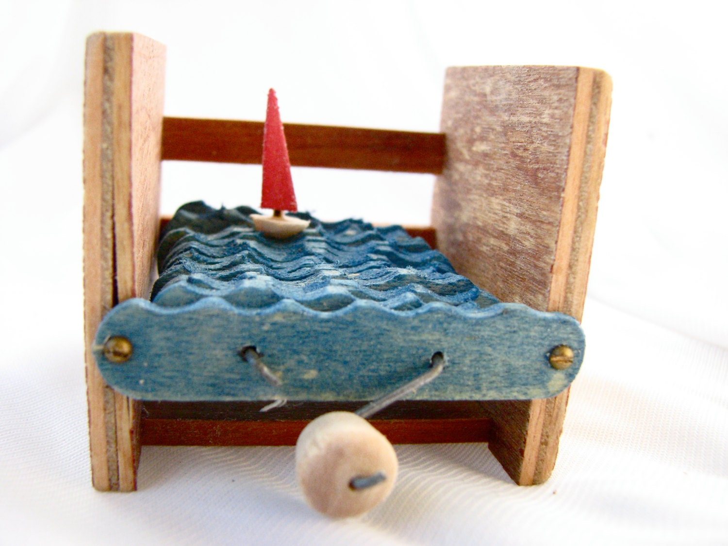 nautical sailboat automaton wood boat sculpture
