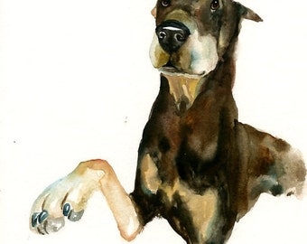 CUSTOM PET PORTRAIT Original watercolor painting 8X10inch
