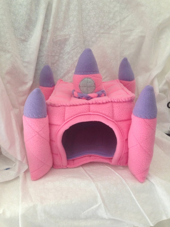 Hidey Hut for Hedgehog Guinea Pig Fleece Castle House with
