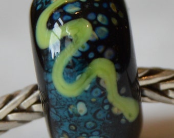 SALE - Handmade Lampwork Glass European Charm Bead - SRA - Fits all European Charm Bracelets - silver core options