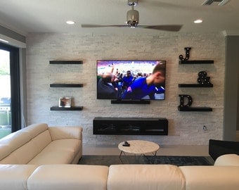 Floating Console, Floating TV Stand Espresso- Floating Console
