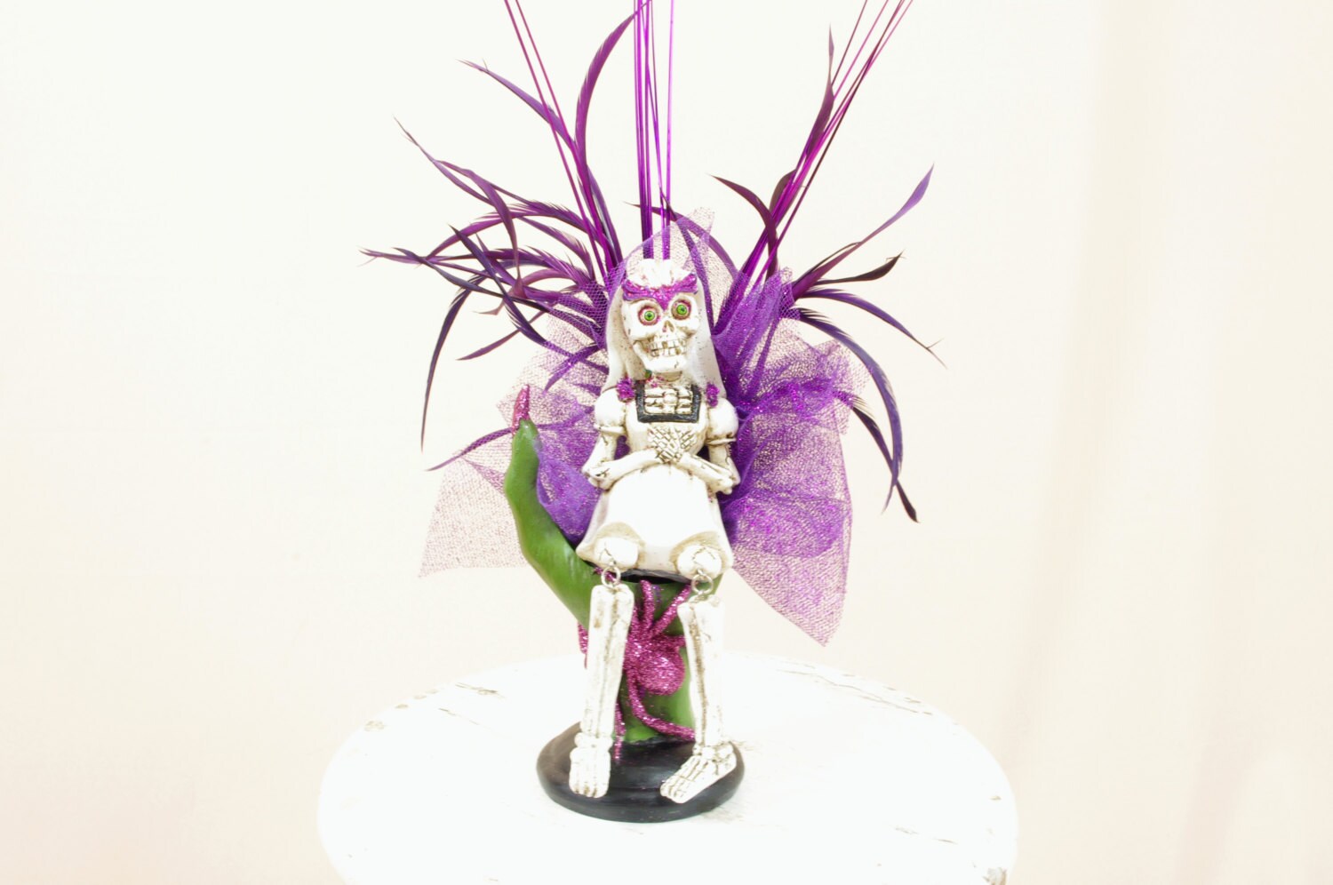 Skeleton Bride Centerpiece Halloween by englishrosedesignsoh