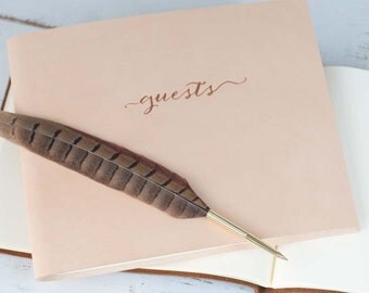 Custom Photo Guestbook - Classic Leather Guest Book