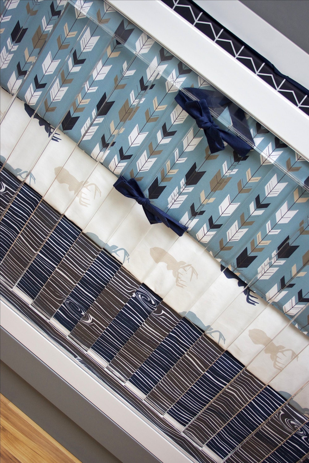 Rustic Crib Sheet Etsy Arrow Crib Bedding Navy Dusty Blue Borwn And Tan Nursery Deer