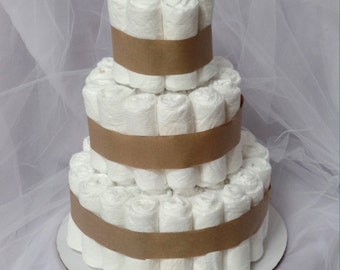 UNDECORATED Diaper Cake Plain DIY Make Your Own Diaper Cake Baby Shower Decoration