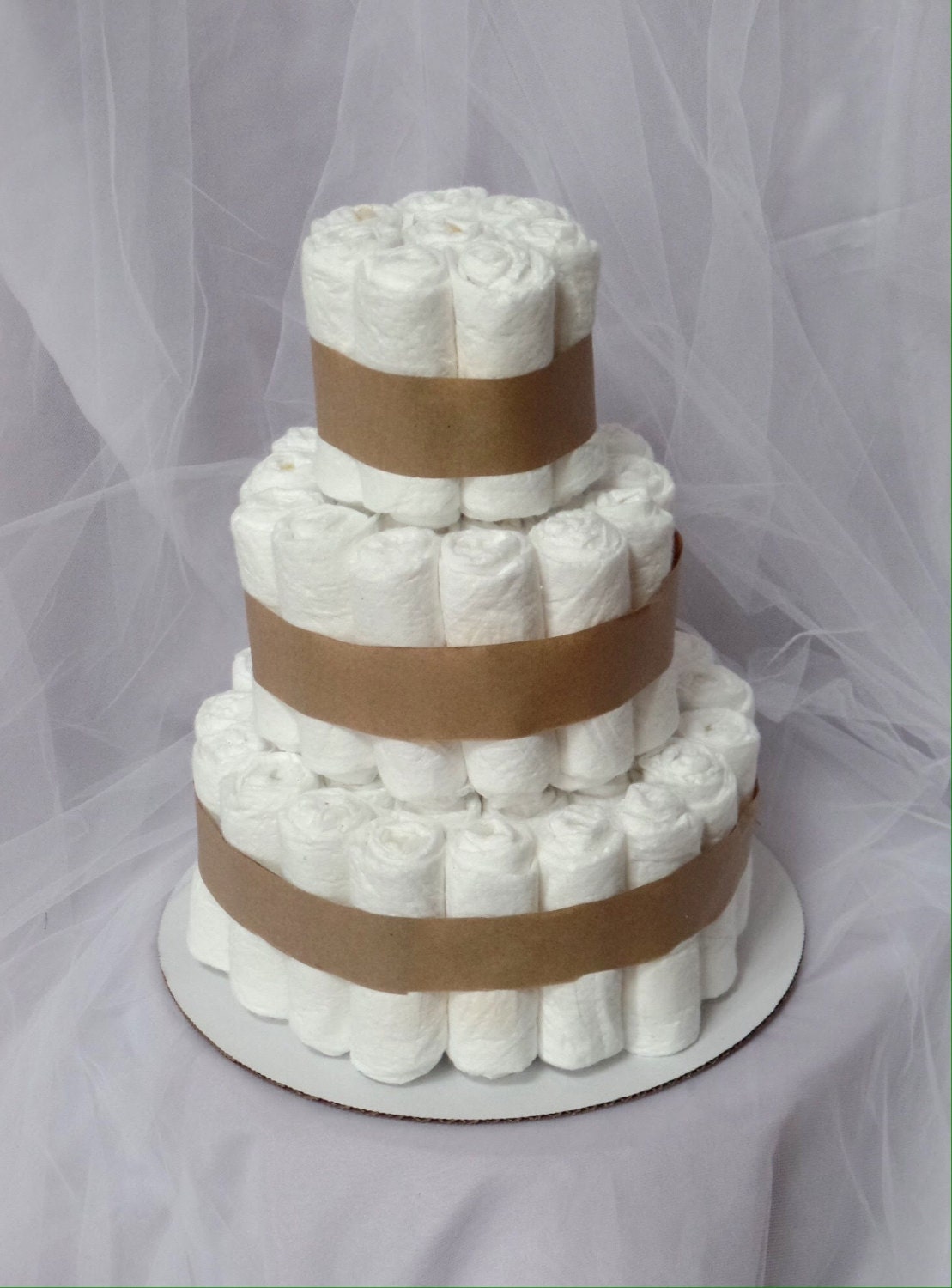 UNDECORATED Diaper Cake Plain DIY Make Your Own Diaper Cake