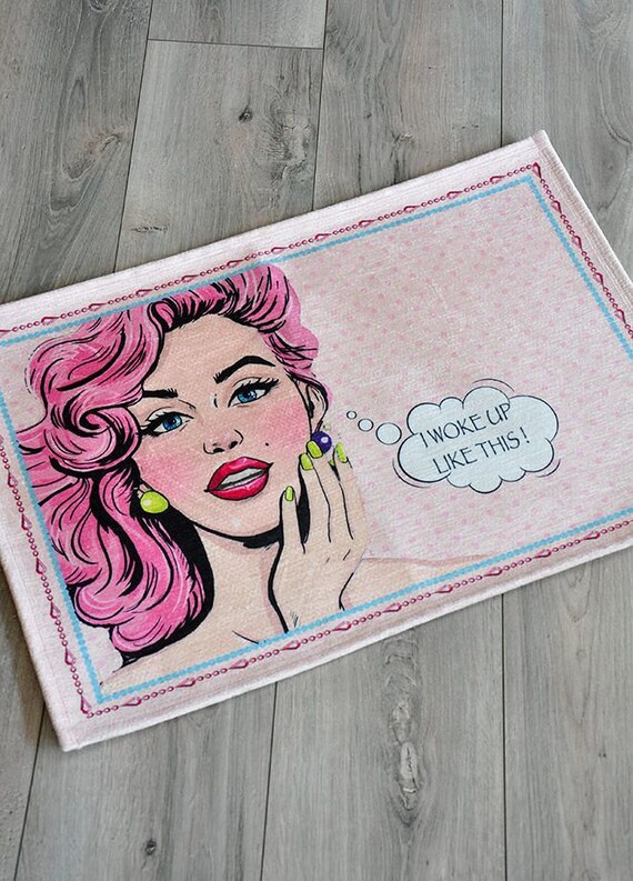 Retro Door mat Pop art Door mat Kitchen Mat Bath by ...