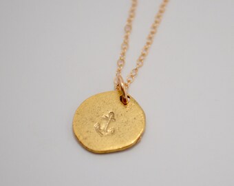 Anchor Necklace, Gold Anchor Necklace, Delta Gamma Necklace, Nautical Necklace, Liz