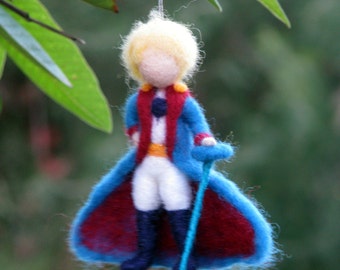 Christmas ornament Little boy Needle felted Prince Waldorf inspired