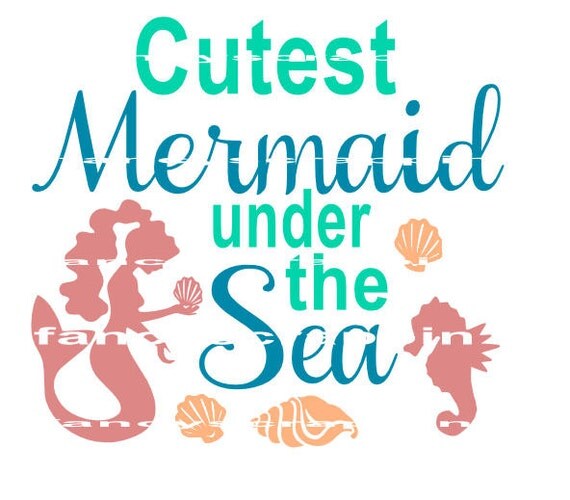 Download Cutest Mermaid Under The Sea T Shirt Design SVG Cutting