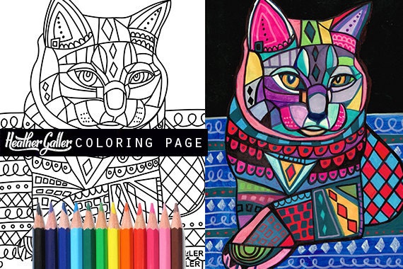 cat coloring coloring book adult coloring book coloring
