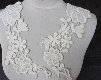 Cute venice applique ivory color 2 pieces listing