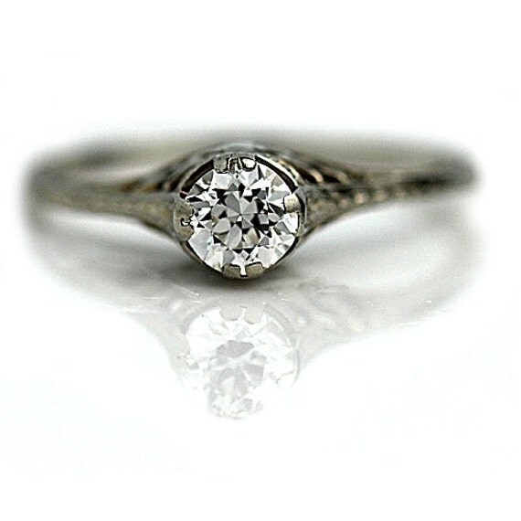 Items similar to RESERVED RESERVED RESERVED Antique Engagement Ring