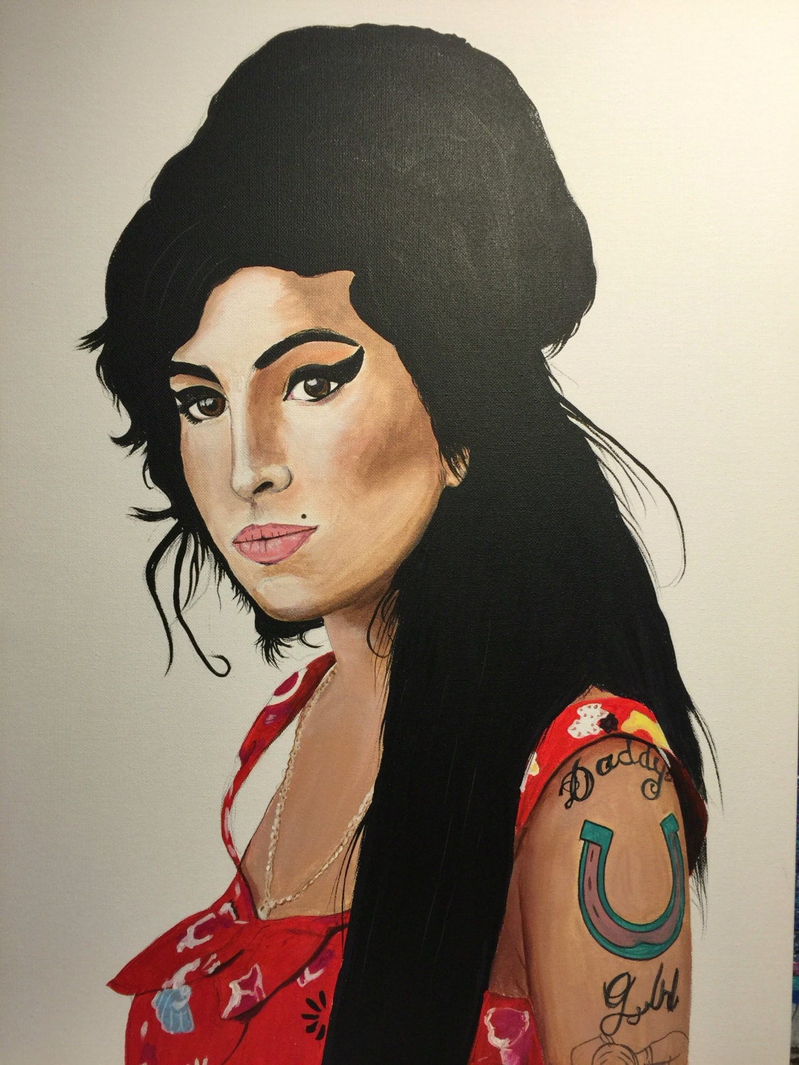 Amy winehouse 24 x 18 Acrylic on canvas ready to hang by