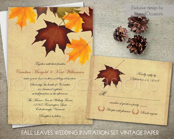 Fall Wedding Invitations Printable 9