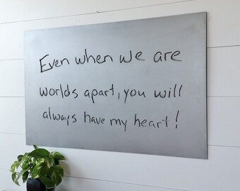 Metal sign with YOUR handwriting, custom personalized handwritten wall decor