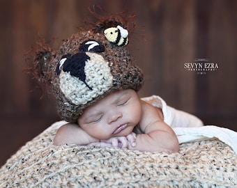 Bears and the Bees Newborn Hat