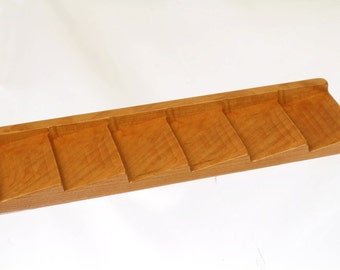 Settlers of Catan Resource Card Holder, 14-1/2" x 3-5/8", Solid Cherry wood, Paul Szewc