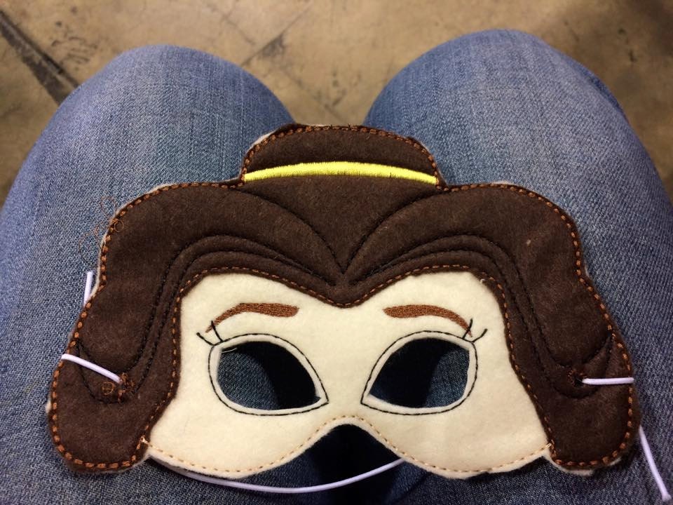 Belle mask Costume Mask Beauty and the by RagansCrazyCreations