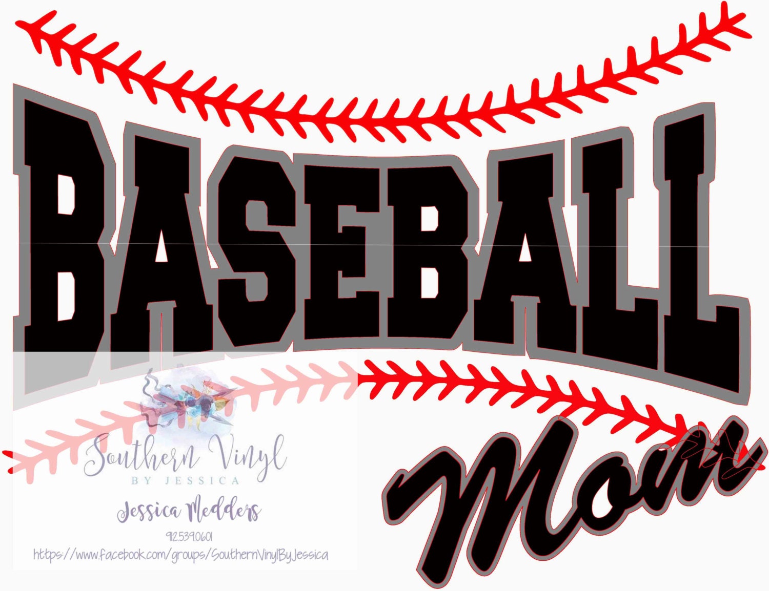 Download Baseball Mom SVG File For Cutting Machine from SouthernVinylByJess on Etsy Studio