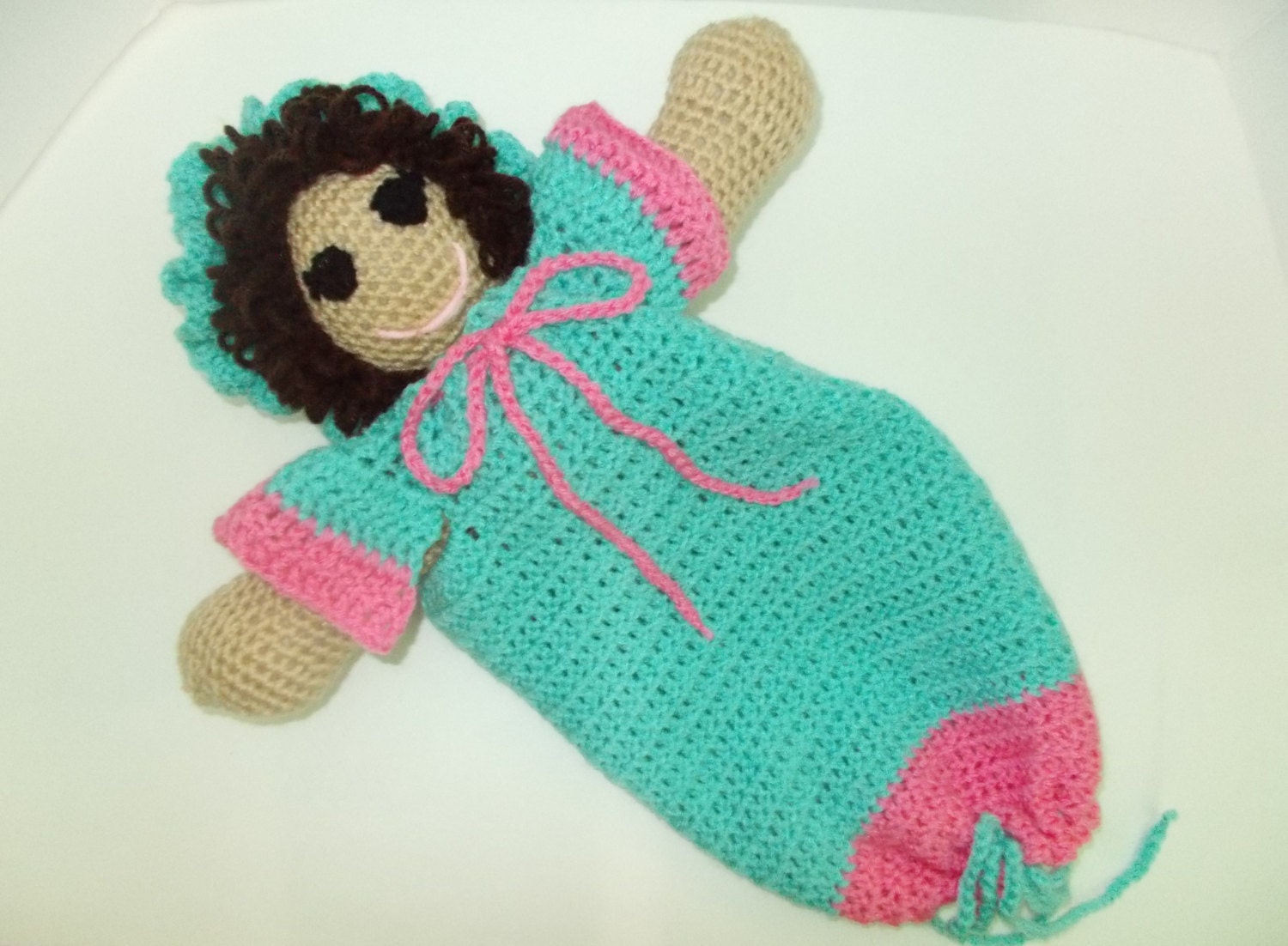 Pajama bag doll pj bag nightgown storage bag dolly bag bed
