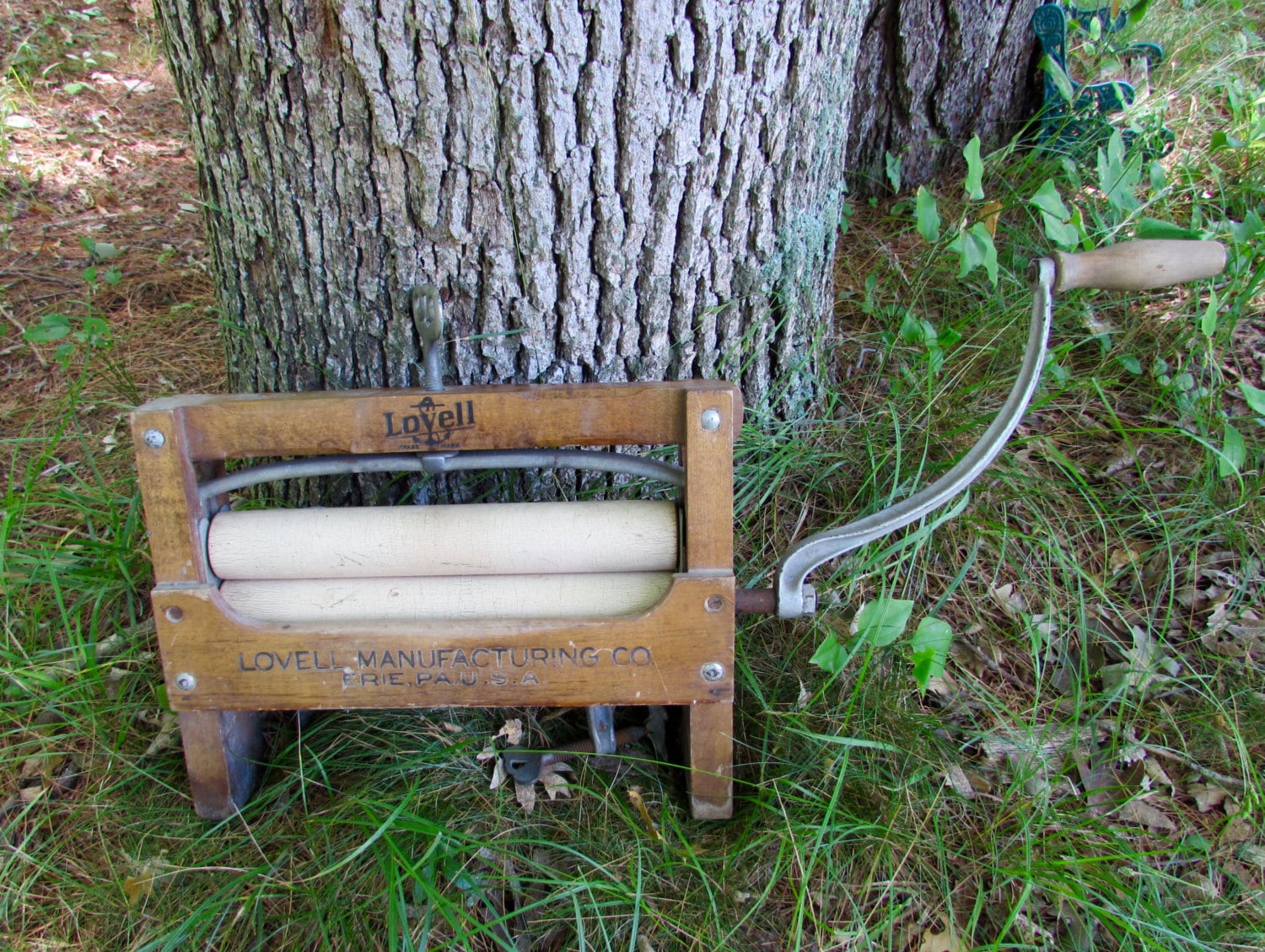 Antique Wood Washing Machine Laundry Wringer
