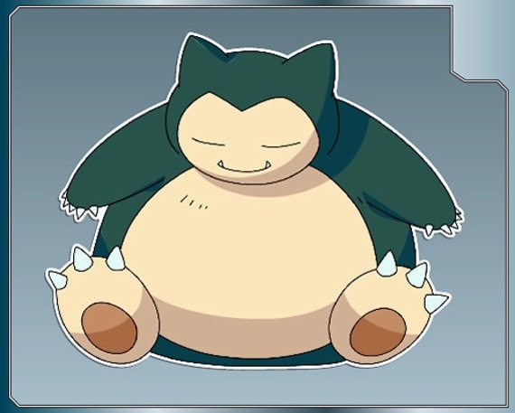 SNORLAX vinyl decal from Pokemon Car Window Laptop Decal