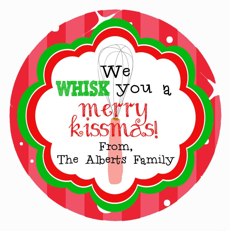 We Whisk You A Merry Kissmas Free Printable Tag