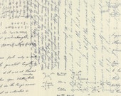 Modern Background Paper Notes Charcoal on Eggshell, Brigitte Heitland, Zen Chic, Moda Fabrics, 100% Cotton Fabric, 1581 13